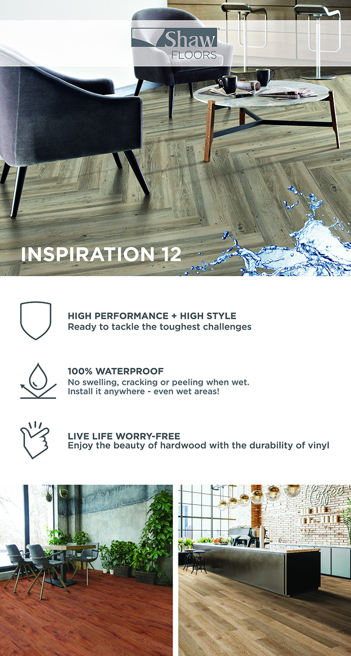 Shaw Inspiration 12 mil Forest 6 in. x 48 in. Glue Down Vinyl Plank